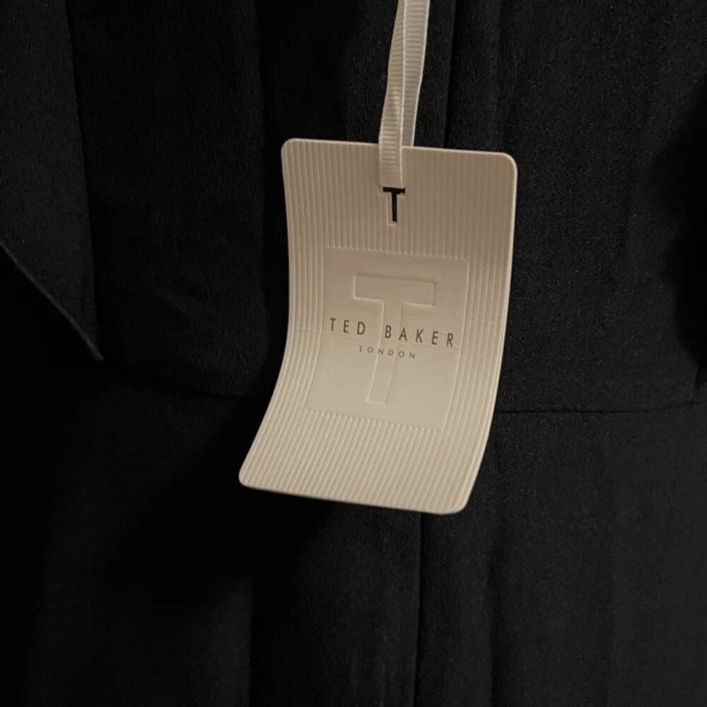 NEW Ted Baker London ARDENIA Waterfall Ruffle Maxi DressLong Dress - Navy $395 - Picture 8 of 10